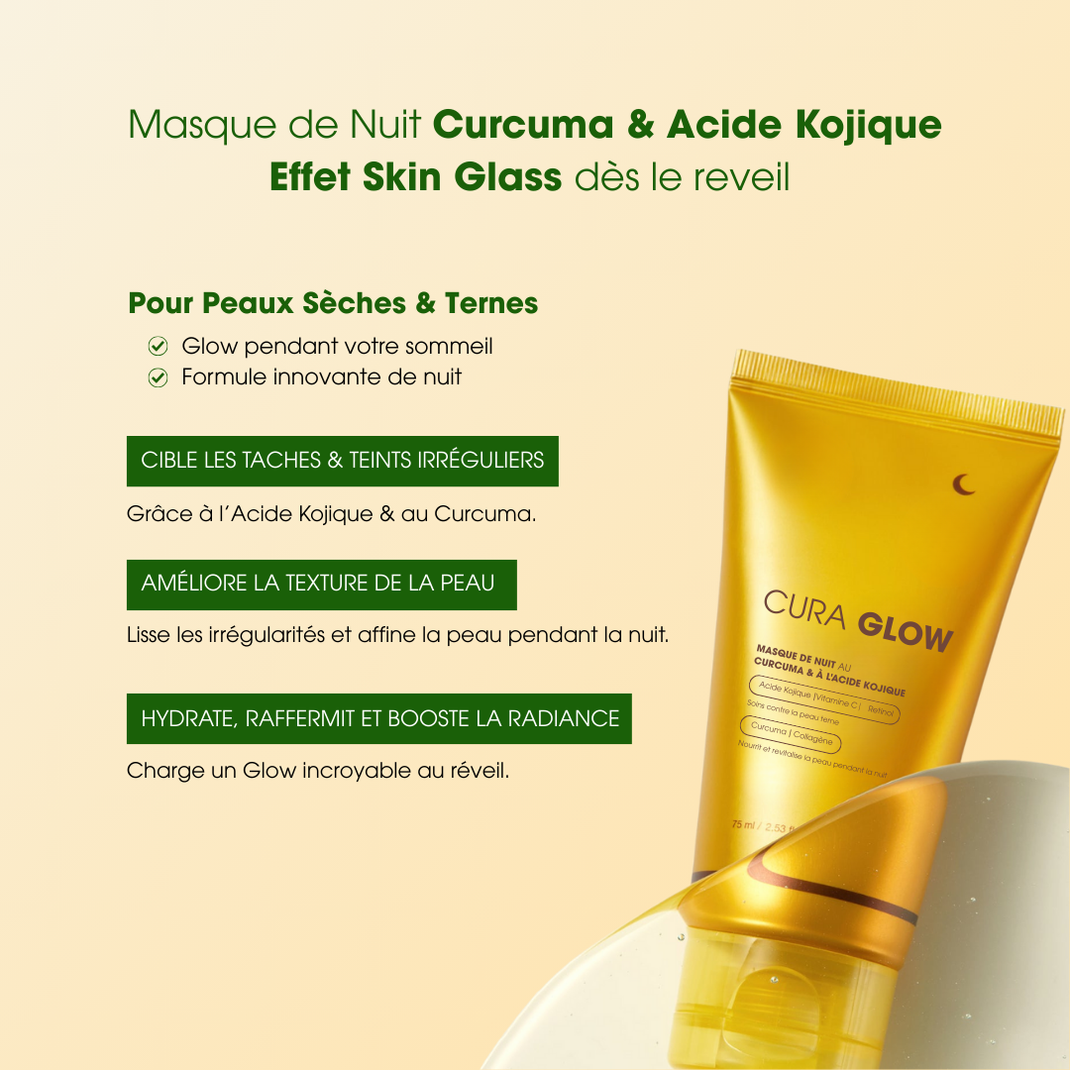 CURAMASK™ ⎮ Masque De Nuit Anti-Taches Au Curcuma